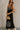 Destiny Black & White Floral Midi Dress- frontal side close up view