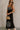 Destiny Black & White Floral Midi Dress- frontal side close up view