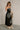 Destiny Black & White Floral Midi Dress- frontal right side view