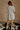 Amber White & Black Stripe Flare Mini Dress- full body back view
