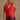 Annabelle Red Orange Tie-Front Tank Top - front view