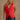 Annabelle Red Orange Tie-Front Tank Top - front view