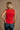Annabelle Red Orange Tie-Front Tank Top - back view