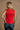 Annabelle Red Orange Tie-Front Tank Top - back view