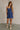 Nora Blue Eyelet Halter Mini Dress - full body front view