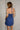 Nora Blue Eyelet Halter Mini Dress - back view