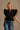 Josephine Black Peplum Ruffle Top - front
