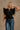 Josephine Black Peplum Ruffle Top - front view