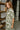 Irene Olive & White Palm Print Midi Dress - upper body side view