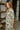 Irene Olive & White Palm Print Midi Dress - upper body side view