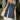 Eleanor Dark Wash Denim Ruffle Vest - front view