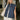 Eleanor Dark Wash Denim Ruffle Vest - front view