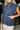 Eleanor Dark Wash Denim Ruffle Vest - close up front view