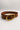 Image shows the Marcy Brown Embroidered Belt against a white background. Belt has brown faux leather with brown embroidery and a gold oval buckle.