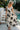 Cecily Cream & Black Floral Satin Midi Dress - front view