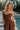Rue Brown Scalloped Strapless Midi Dress - upper front view