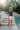 Annie White Scarf Belt Shorts - full body front view