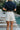 Annie White Scarf Belt Shorts - back view