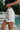 Annie White Scarf Belt Shorts - side view
