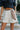 Annie White Scarf Belt Shorts - front view