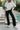 Kinsley Black Bubble Flare Pants - lower body front view