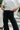 Kinsley Black Bubble Flare Pants - close up