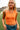 Aubrey Orange Tie Back Knit Tank - front view