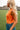 Aubrey Orange Tie Back Knit Tank - side view