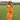 Hailey Orange Polka Dot Midi Skirt - full body outdoor view