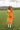 Hailey Orange Polka Dot Midi Skirt - full body outdoor view