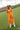 Hailey Orange Polka Dot Scarf Tank - full body outdoor view