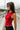 Celia Crimson & White Scalloped Tank - frontal side