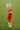 Avery Red Halter Neckline Mini Dress - full body outdoor view