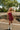 Lia Crimson Scalloped Mini Dress - full body front view