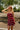 Lia Crimson Scalloped Mini Dress - view of front