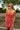 Chelsea Red Denim Strapless Mini Dress  - view of front
