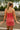 Chelsea Red Denim Strapless Mini Dress  - back  view