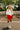 Linden Red Denim Skort - full body front view
