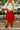 Linden Red Denim Skort -front view