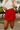 Linden Red Denim Skort - front