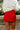 Linden Red Denim Skort -back view