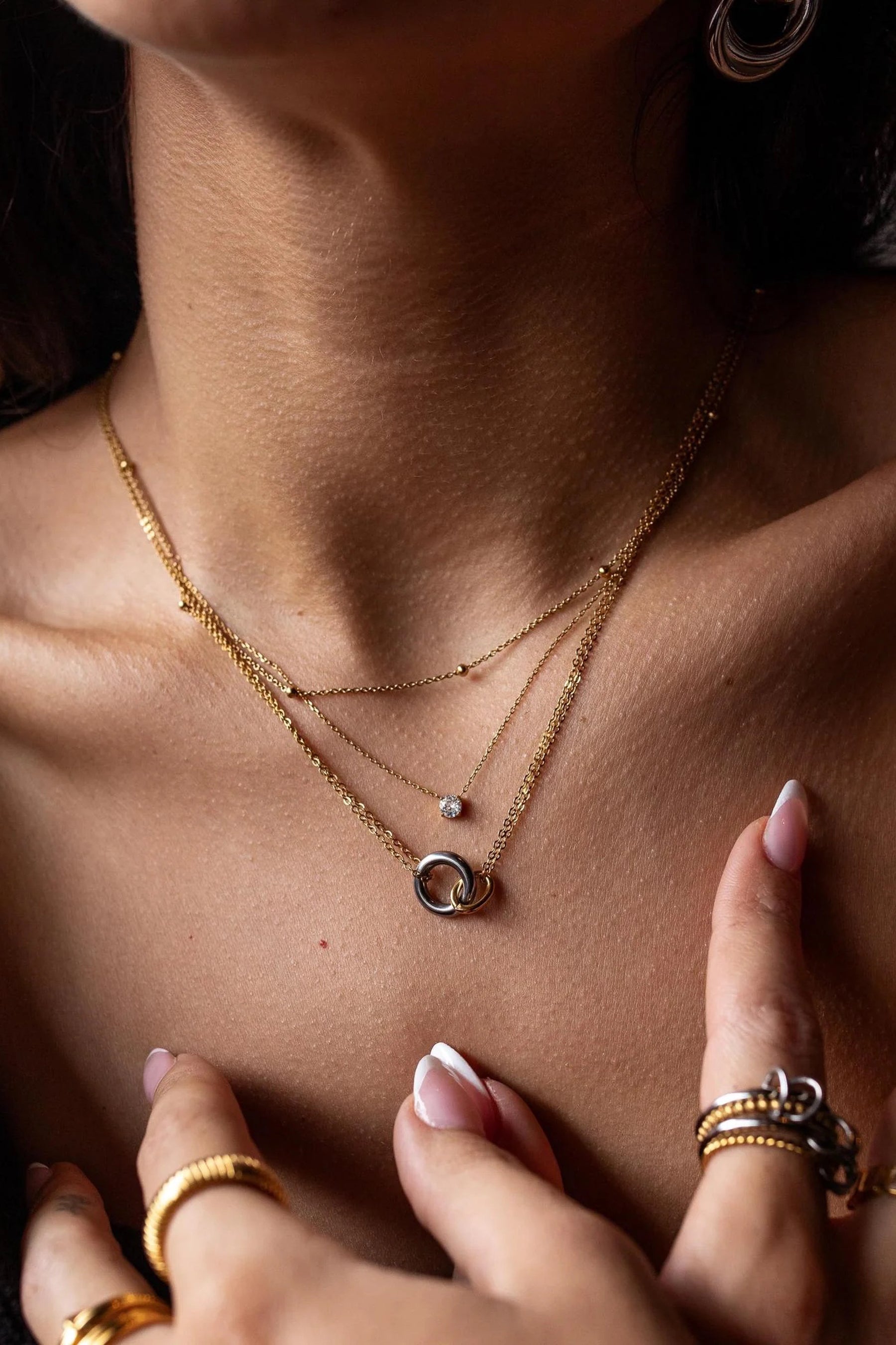 Everbound Gold & Silver Intermix Necklace- front view