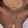 Getaway Gold Rhinestone Necklace- front view