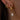 Aria Gold Rhinestone Dangle Huggie Earring- side view