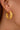Sunday Gold Braided Hoop Earring- front side view