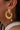 Sunday Gold Braided Hoop Earring- front side view