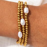 Seaside Pearl Gold Bracelet- front view