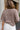 Savannah Taupe Short Sleeve Cardigan - back view