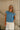 Cassidy Blue Sleeveless Cardigan - view of front