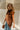 Mila Brown Satin & Lace Tank - full side view
